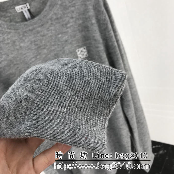 LOEWE羅意威 18SS秋冬最新款 基礎調logo刺繡 男款奴羊毛毛衣 打底百搭款式 ydi2437